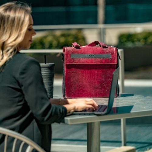 Balance Convertible Bag: Vegan Leather: Fire Red