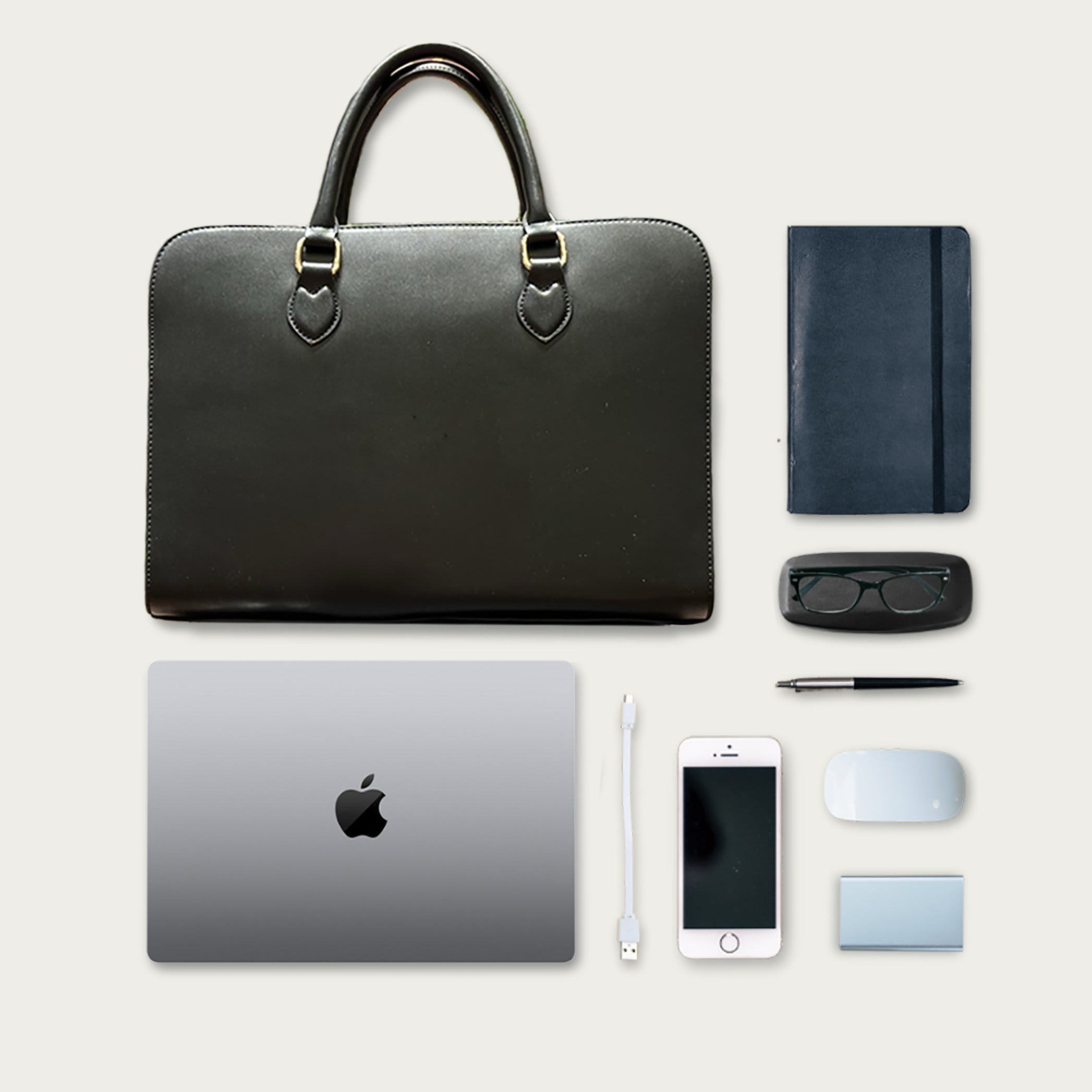 Laptop Bag | Computer Briefcase: Vegan Leather, Compatible with MacBook Air 14
