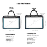 Laptop Bag | Computer Briefcase: Vegan Leather, Compatible with MacBook Air 14" - 16"