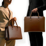 Laptop Bag | Computer Briefcase: Vegan Leather, Compatible with MacBook Air 14" - 16"